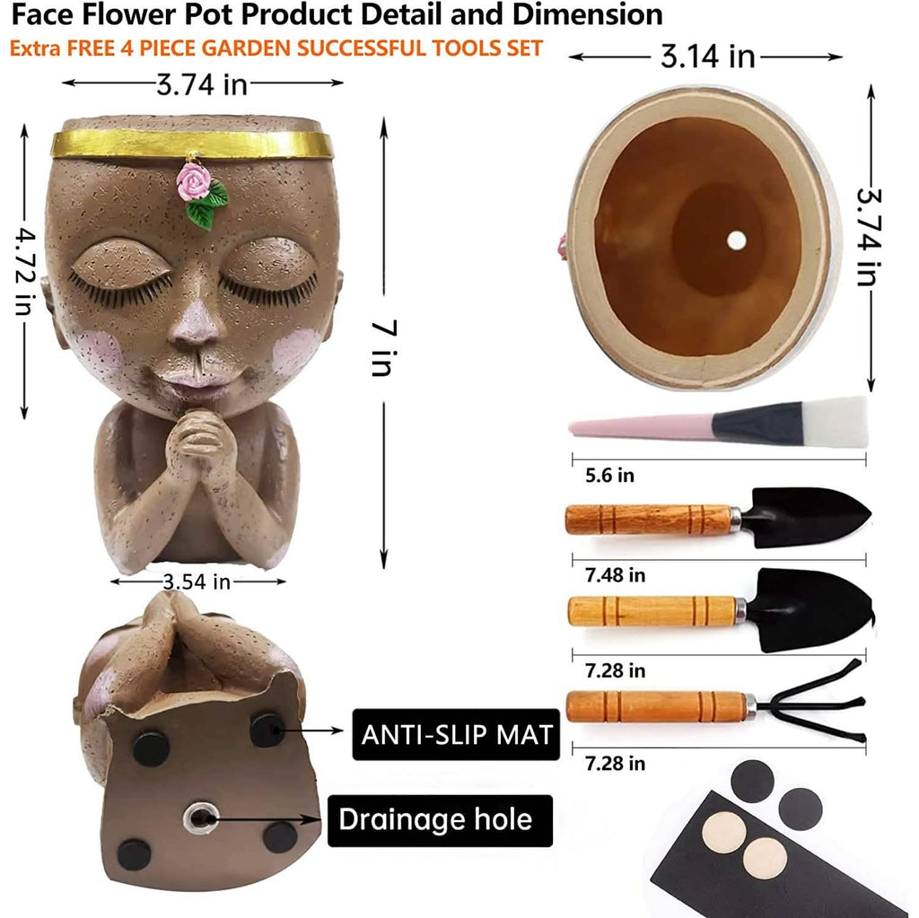 Pots de fleurs visages - Jardinières tête uniques