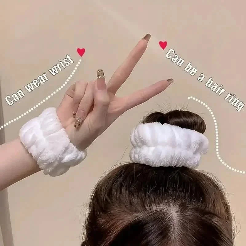 Bandeau de lavage de visage avec bracelet absorbant la sueur