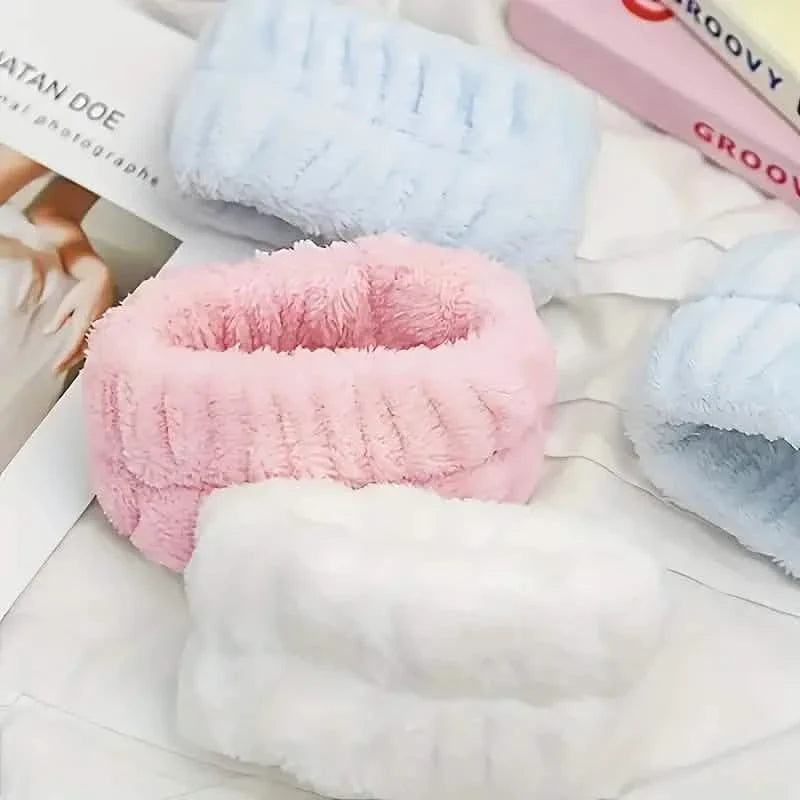Bandeau de lavage de visage avec bracelet absorbant la sueur
