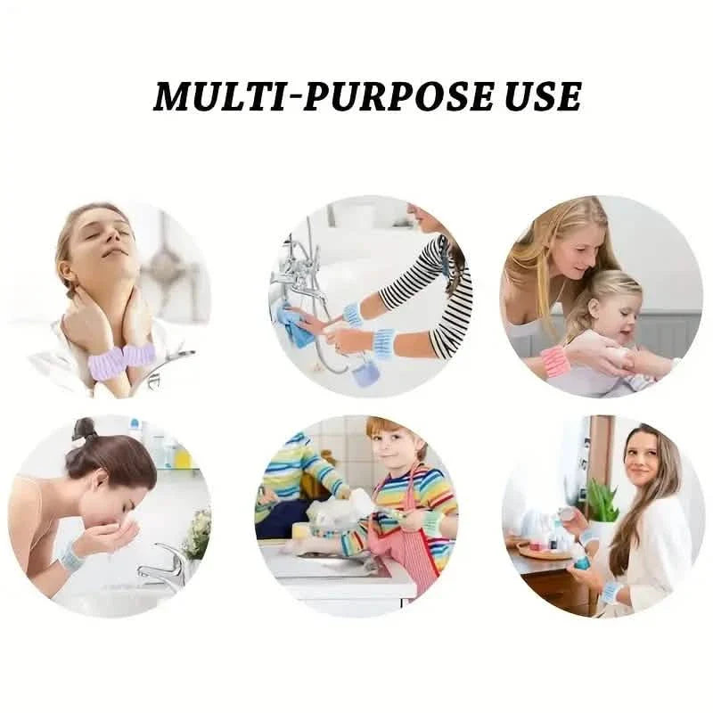 Bandeau de lavage de visage avec bracelet absorbant la sueur