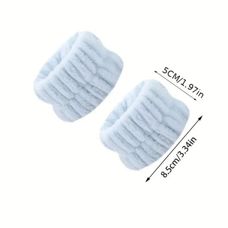 Bandeau de lavage de visage avec bracelet absorbant la sueur