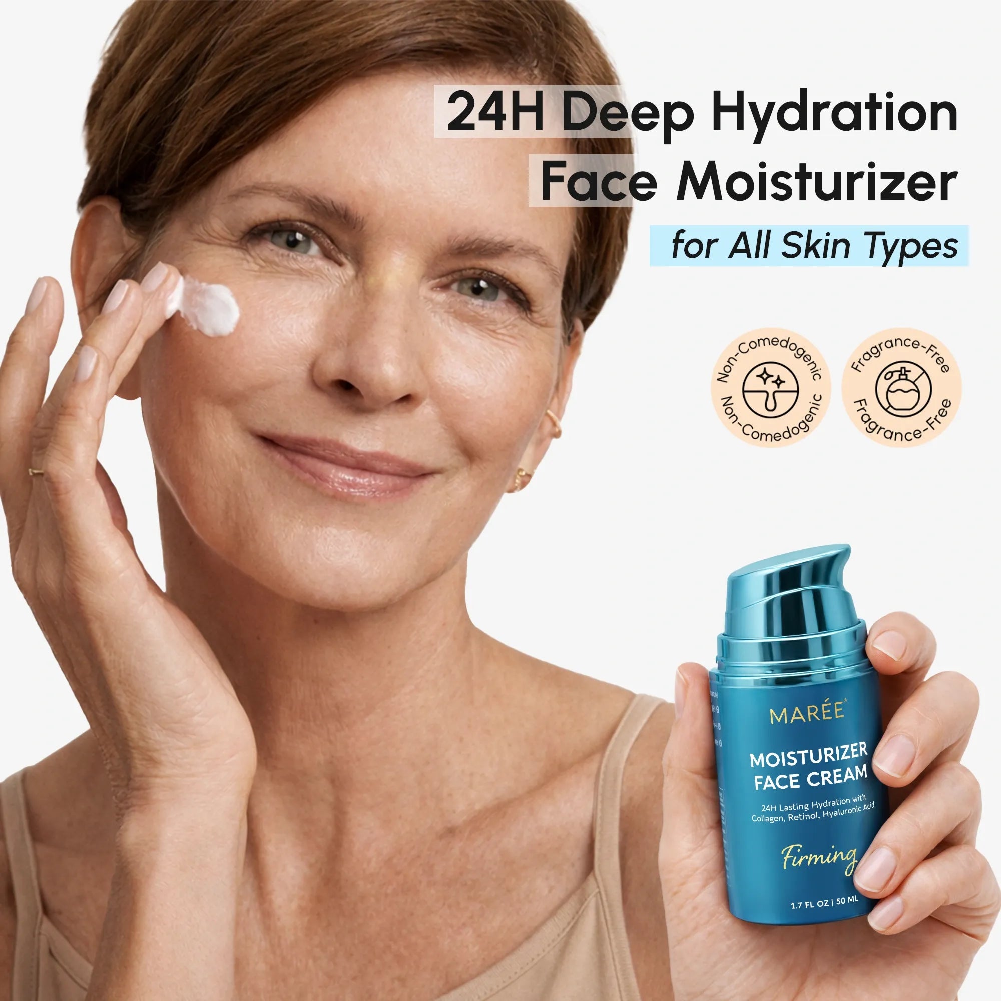 Crème Visage au Collagène Hydratation Intense