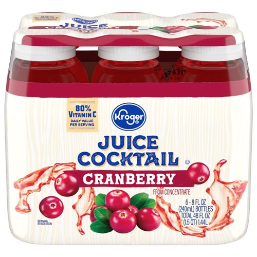 Kroger Cocktail de jus de canneberge 6 bouteilles / 237 ml