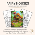 140 pages de coloriage de maisons féériques enchantées – PDF imprimable ou utilisation numérique