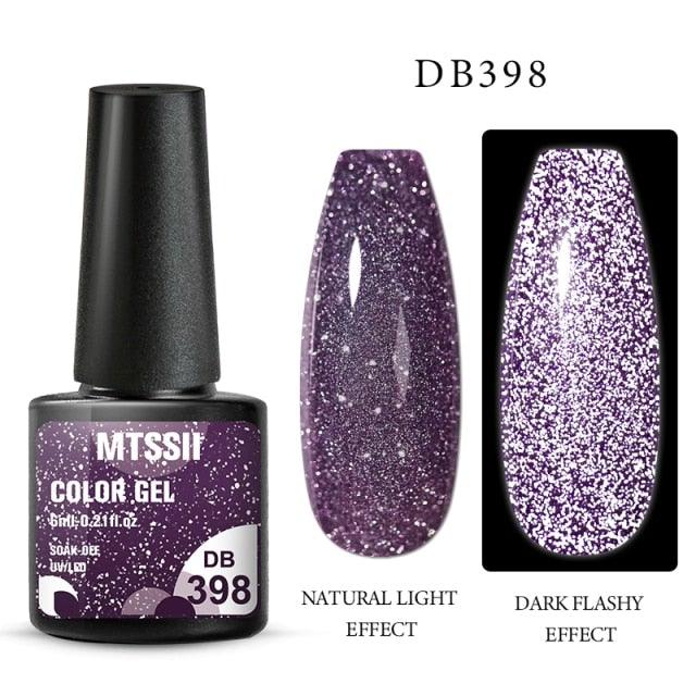 Vernis à ongles en gel scintillant réfléchissant Fashion 2022, 8 couleurs, Aurores scintillantes, Vernis à ongles en gel diamant UV permanent pour filles et femmes