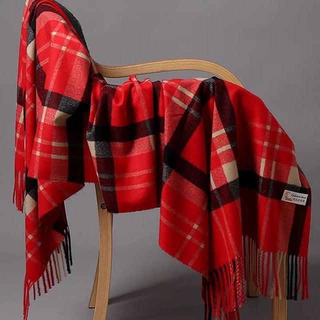 Mode Automne Hiver Chaud de Haute Qualité Long Hijab Cachemire Foulards Motifs à Pois Pompons Élégant Épais Châle Enveloppant Dames Léger Écharpe Douce Laine Cachemire Écharpe pour Femmes