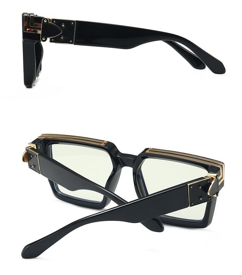 Lunettes de soleil de créateur noires à la mode pour hommes et femmes, forme carrée, lunettes de conduite, style luxe classique, lunettes de soleil pour hommes et femmes, lunettes de soleil anti-lumière bleue pour l'été
