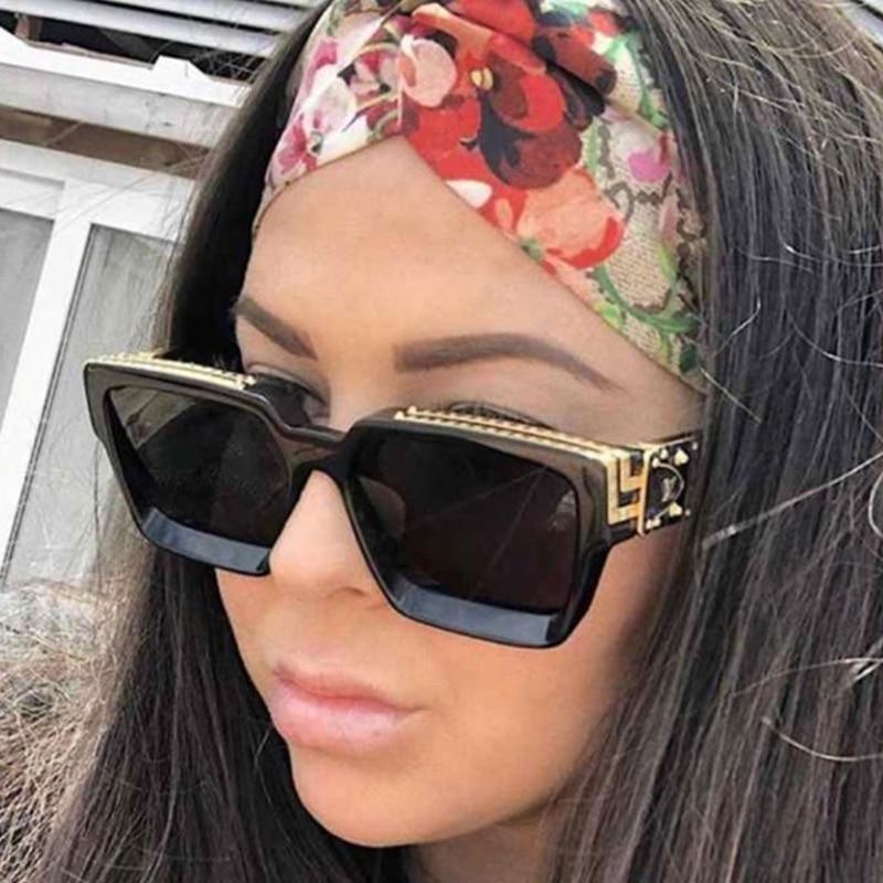 Lunettes de soleil de créateur noires à la mode pour hommes et femmes, forme carrée, lunettes de conduite, style luxe classique, lunettes de soleil pour hommes et femmes, lunettes de soleil anti-lumière bleue pour l'été