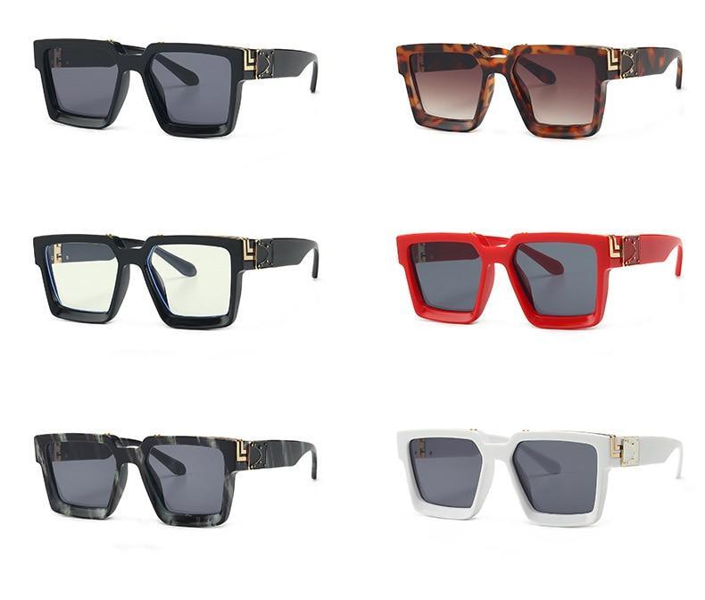 Lunettes de soleil de créateur noires à la mode pour hommes et femmes, forme carrée, lunettes de conduite, style luxe classique, lunettes de soleil pour hommes et femmes, lunettes de soleil anti-lumière bleue pour l'été