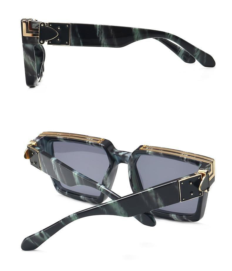 Lunettes de soleil de créateur noires à la mode pour hommes et femmes, forme carrée, lunettes de conduite, style luxe classique, lunettes de soleil pour hommes et femmes, lunettes de soleil anti-lumière bleue pour l'été
