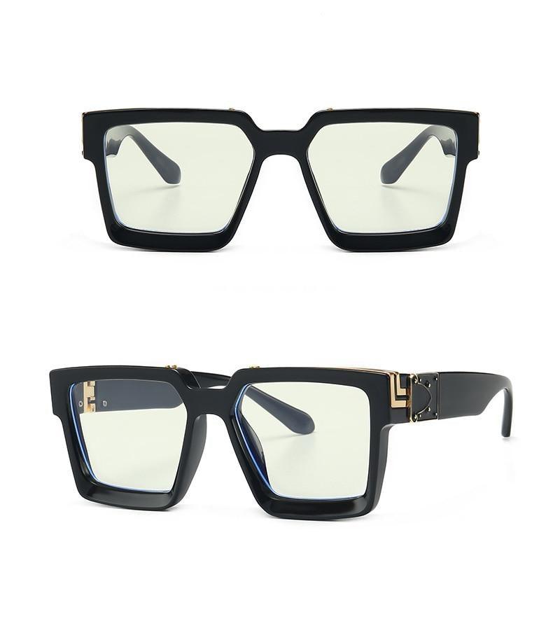 Lunettes de soleil de créateur noires à la mode pour hommes et femmes, forme carrée, lunettes de conduite, style luxe classique, lunettes de soleil pour hommes et femmes, lunettes de soleil anti-lumière bleue pour l'été