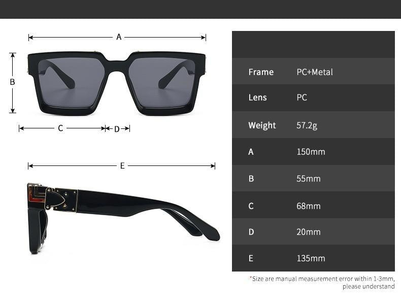 Lunettes de soleil de créateur noires à la mode pour hommes et femmes, forme carrée, lunettes de conduite, style luxe classique, lunettes de soleil pour hommes et femmes, lunettes de soleil anti-lumière bleue pour l'été