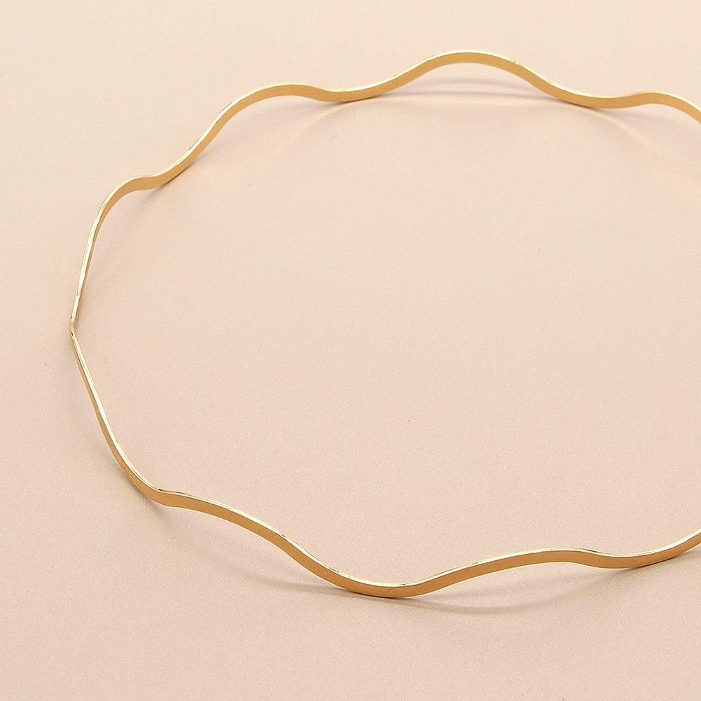Serre-tête ondulé métallique chic et invisible pour femme et fille, bandeau fin doré, accessoire de coiffure polyvalent, outil de coiffure magnifique pour femme