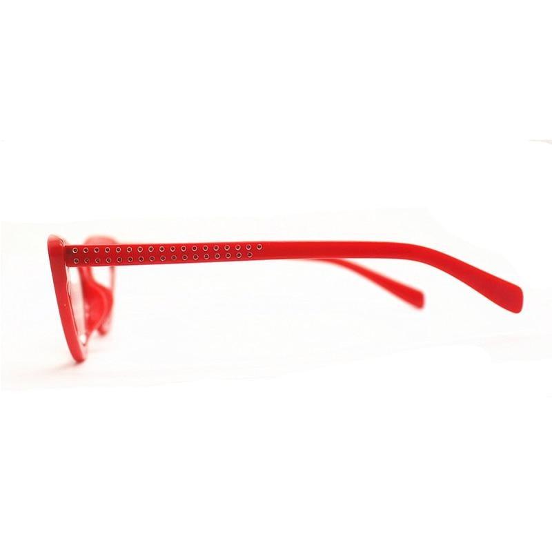 Lunettes de lecture classiques œil de chat pour la mode Protection des yeux Lunettes d'ordinateur et monture sans ordonnance pour hommes et femmes Lunettes légères avec diamants pour la presbytie monture optique femme
