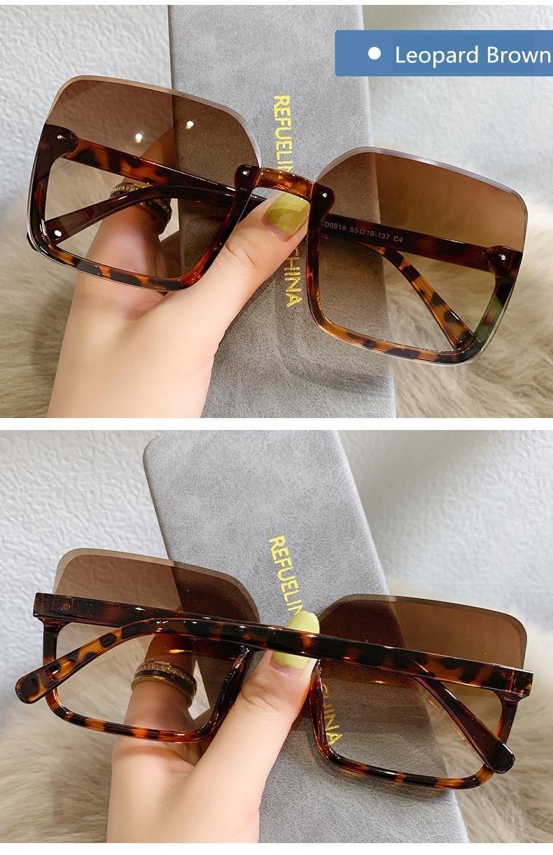 Lunettes de soleil carrées pour femmes, monture large, style oversize, lunettes de soleil tendance pour hommes, style populaire et branché, protection UV400