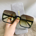 Lunettes de soleil carrées pour femmes, monture large, style oversize, lunettes de soleil tendance pour hommes, style populaire et branché, protection UV400