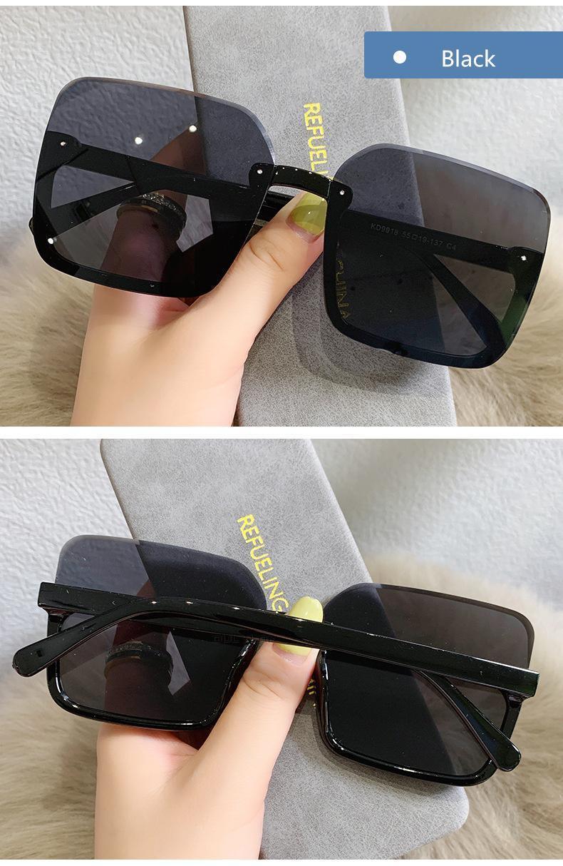 Lunettes de soleil carrées pour femmes, monture large, style oversize, lunettes de soleil tendance pour hommes, style populaire et branché, protection UV400