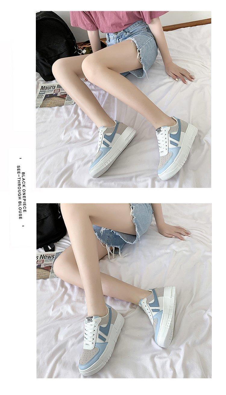 Chaussures plates pour femmes, baskets décontractées, respirantes, vulcanisées, à lacets, confortables pour la marche, blanches, à bout rond, à plateforme, décontractées, sportives, mignonnes, pour la mode et l'école
