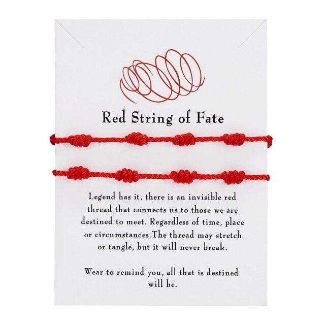 Bracelet fait main en ficelle rouge à 7 nœuds pour la protection, amulette porte-bonheur, bracelet d'amitié tressé, bracelet de protection porte-bonheur, amulette de protection, cadeau pour femmes, hommes et garçons