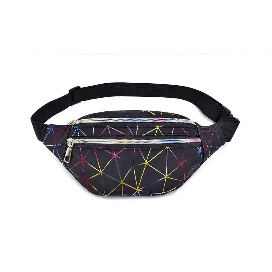 Sacs banane holographiques pour femmes, sac banane moderne, sac ceinture réglable, sac de poitrine pour téléphone portable, design excellent