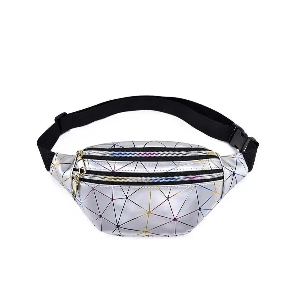 Sacs banane holographiques pour femmes, sac banane moderne, sac ceinture réglable, sac de poitrine pour téléphone portable, design excellent