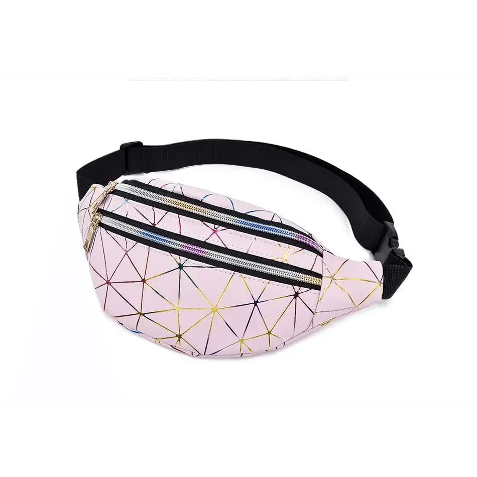 Sacs banane holographiques pour femmes, sac banane moderne, sac ceinture réglable, sac de poitrine pour téléphone portable, design excellent
