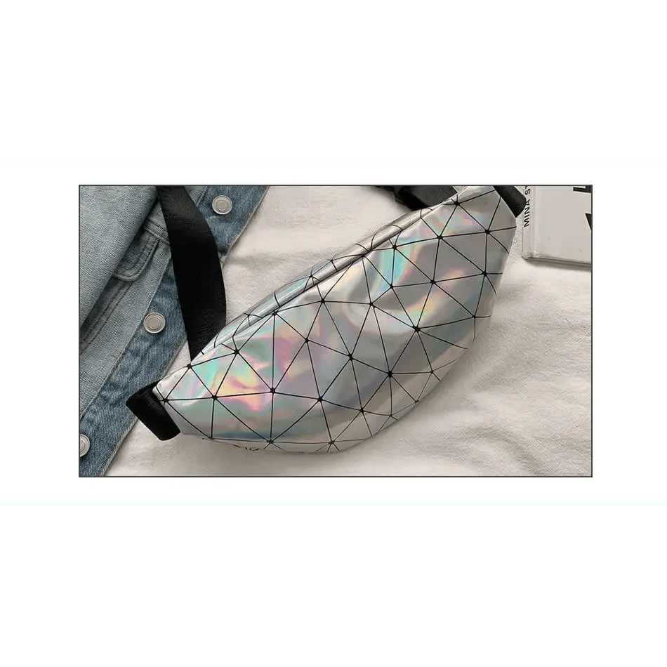 Sacs banane holographiques pour femmes, sac banane moderne, sac ceinture réglable, sac de poitrine pour téléphone portable, design excellent