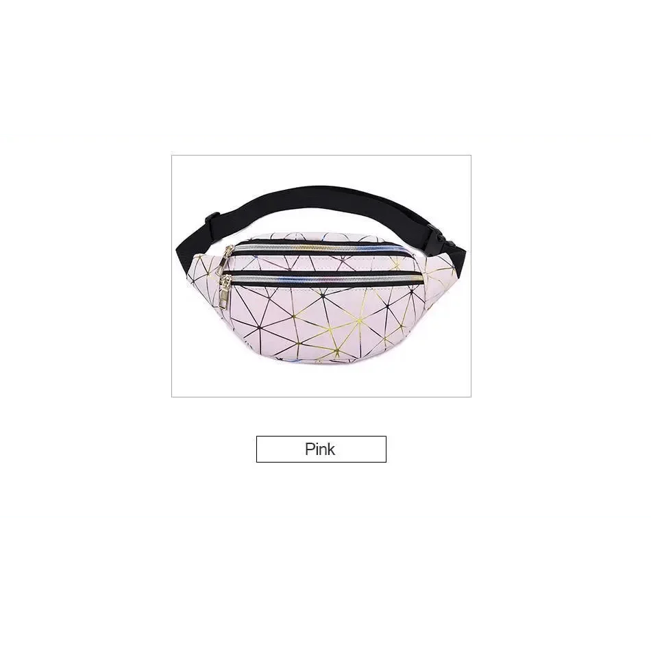Sacs banane holographiques pour femmes, sac banane moderne, sac ceinture réglable, sac de poitrine pour téléphone portable, design excellent