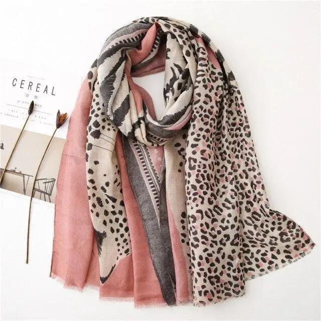 Écharpe Léopard Mode Femme Haute Qualité Automne Hiver Wrap Foulard Élégant Décontracté Pour Femme Écharpe Femme Chic Écharpe Tendance