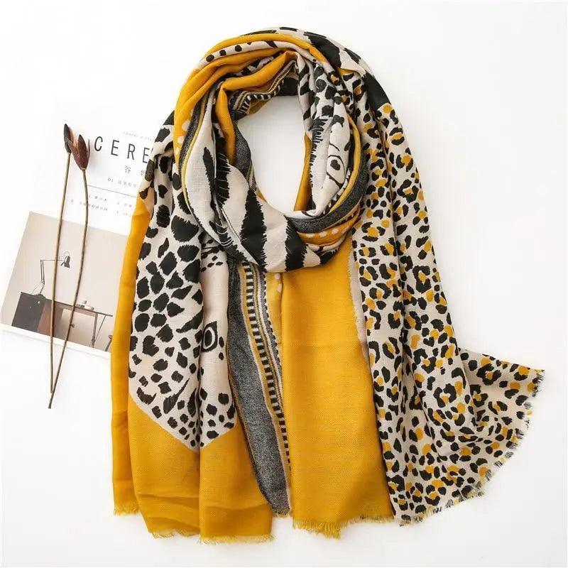 Écharpe Léopard Mode Femme Haute Qualité Automne Hiver Wrap Foulard Élégant Décontracté Pour Femme Écharpe Femme Chic Écharpe Tendance