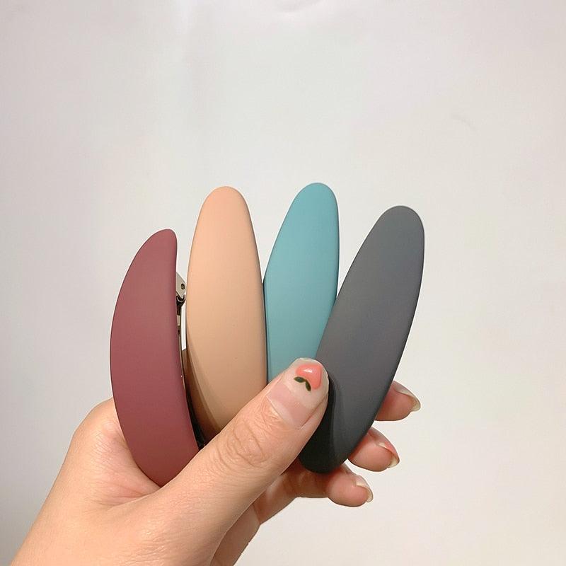 Épingle à cheveux géométrique mate à la mode, élégantes barrettes pour femmes, pinces à cheveux, porte-queue de cheval, accessoires de coiffure magnifiques pour femmes