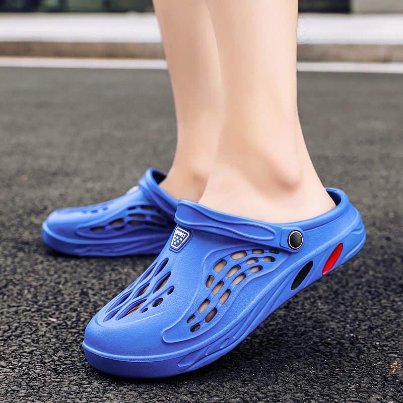 Sandales de mode pour hommes pour la maison Plateforme Tongs Sandales Chaussures d'été pour hommes Sabots de mode d'extérieur Chaussures d'eau antidérapantes avec sangle Sandales de sport légères à séchage rapide Sabots pour adultes