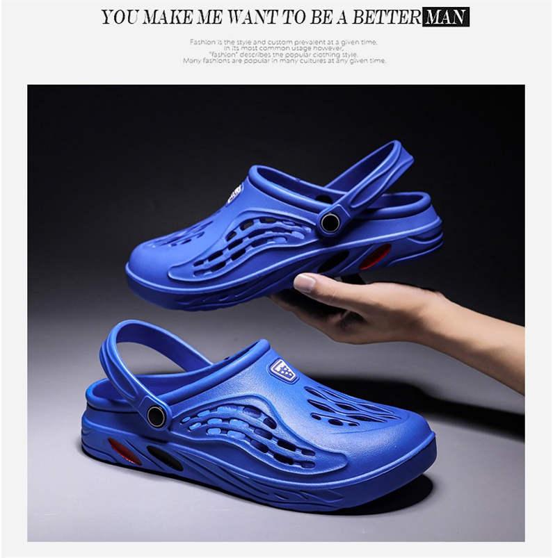Sandales de mode pour hommes pour la maison Plateforme Tongs Sandales Chaussures d'été pour hommes Sabots de mode d'extérieur Chaussures d'eau antidérapantes avec sangle Sandales de sport légères à séchage rapide Sabots pour adultes