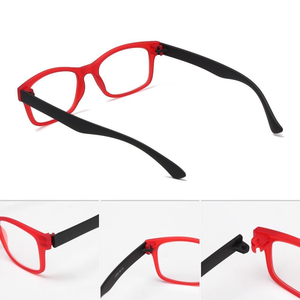Lunettes de Lecture Homme Femme Mode, Rectangulaires, Charnières à Ressort, Anti-Éblouissement, Légères, Sans Vis, Conception Détachable, Lunettes de Vue, Hypermétropie, Presbytie, Soin de la Vue