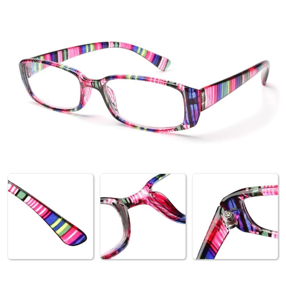 Lunettes de lecture imprimées mode Femmes Hommes Lunettes anti-lumière bleue Lunettes d'ordinateur Protection des yeux pour hommes et femmes Portable haute définition Lentille Loupe rétro Dioptrie +1.0~+4.0