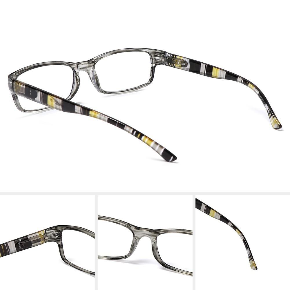 Lunettes de lecture imprimées mode Femmes Hommes Lunettes anti-lumière bleue Lunettes d'ordinateur Protection des yeux pour hommes et femmes Portable haute définition Lentille Loupe rétro Dioptrie +1.0~+4.0