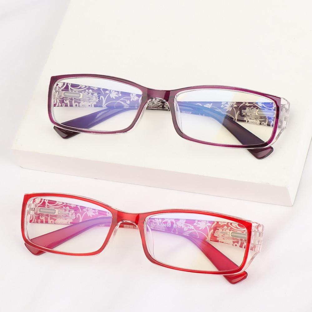 Lunettes de lecture imprimées mode Femmes Hommes Lunettes anti-lumière bleue Lunettes d'ordinateur Protection des yeux pour hommes et femmes Portable haute définition Lentille Loupe rétro Dioptrie +1.0~+4.0