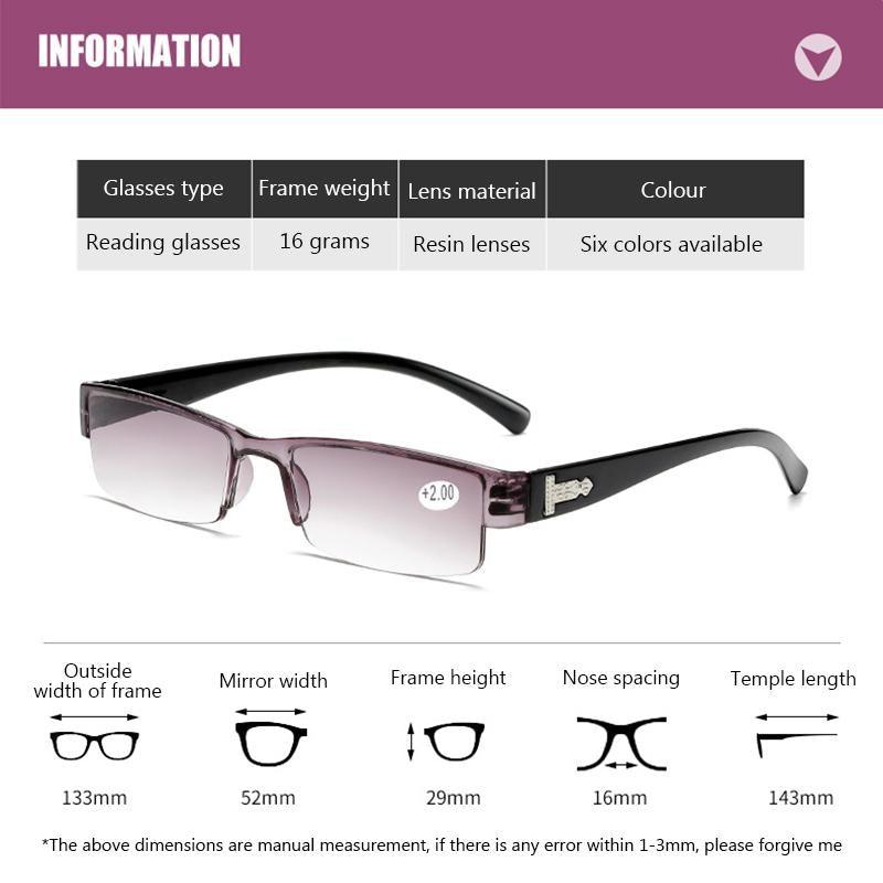 Lunettes de Lecture Tendance Hommes Femmes Lentille Claire Demi-Monture Presbyte Pour Lecteur Lunettes de Lecture Pour Ordinateur Pour Femmes et Hommes Monture de Lunettes Rectangulaire Tendance