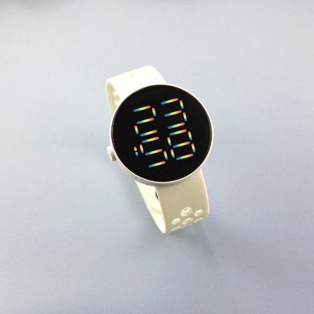 Montre En Silicone Tendance Pour Enfants, Montre-Bracelet Électronique De Sport À Écran Tactile LED, Montre De Sport Numérique Ultra-Mince Pour Garçons Et Filles, Montre-Bracelet Tendance En Acier Inoxydable Pour Hommes Et Femmes