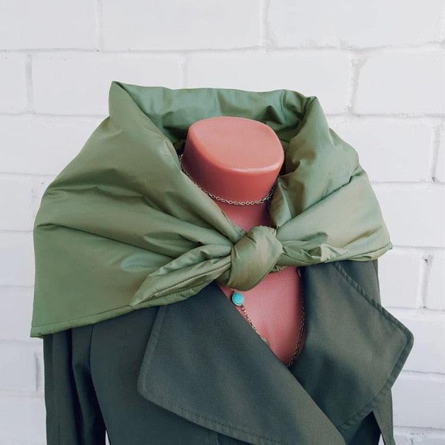 Écharpe matelassée légère et douce pour femme, tour de cou, châle triangle, écharpe à capuche, légère, pour l'hiver