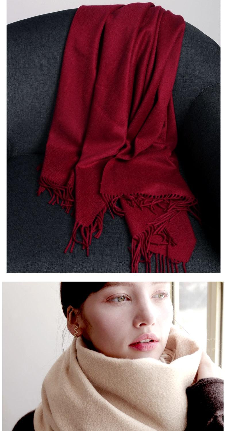 Écharpe D'Hiver En Laine Douce Épaisse Cachemire Léger Élégante Écharpes En Cachemire Escharpe Foulards Châles Légers Hijabs Châles Écharpes Chaudes Pour Femmes