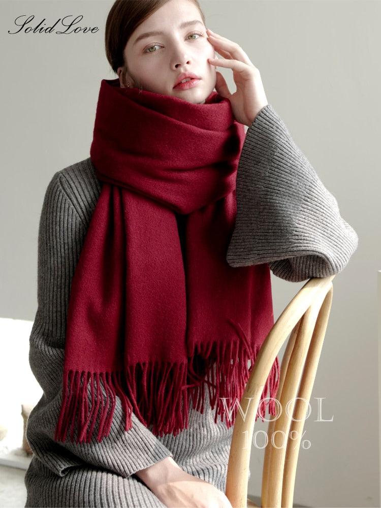 Écharpe D'Hiver En Laine Douce Épaisse Cachemire Léger Élégante Écharpes En Cachemire Escharpe Foulards Châles Légers Hijabs Châles Écharpes Chaudes Pour Femmes