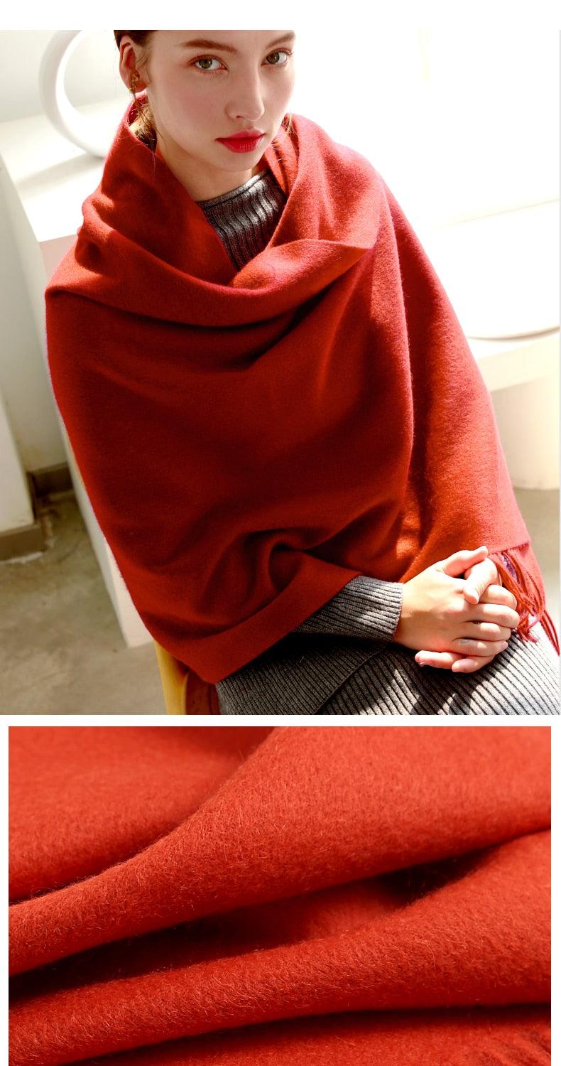 Écharpe D'Hiver En Laine Douce Épaisse Cachemire Léger Élégante Écharpes En Cachemire Escharpe Foulards Châles Légers Hijabs Châles Écharpes Chaudes Pour Femmes