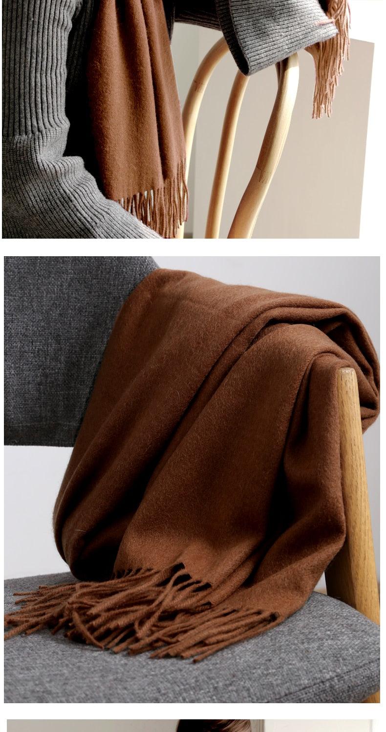Écharpe D'Hiver En Laine Douce Épaisse Cachemire Léger Élégante Écharpes En Cachemire Escharpe Foulards Châles Légers Hijabs Châles Écharpes Chaudes Pour Femmes