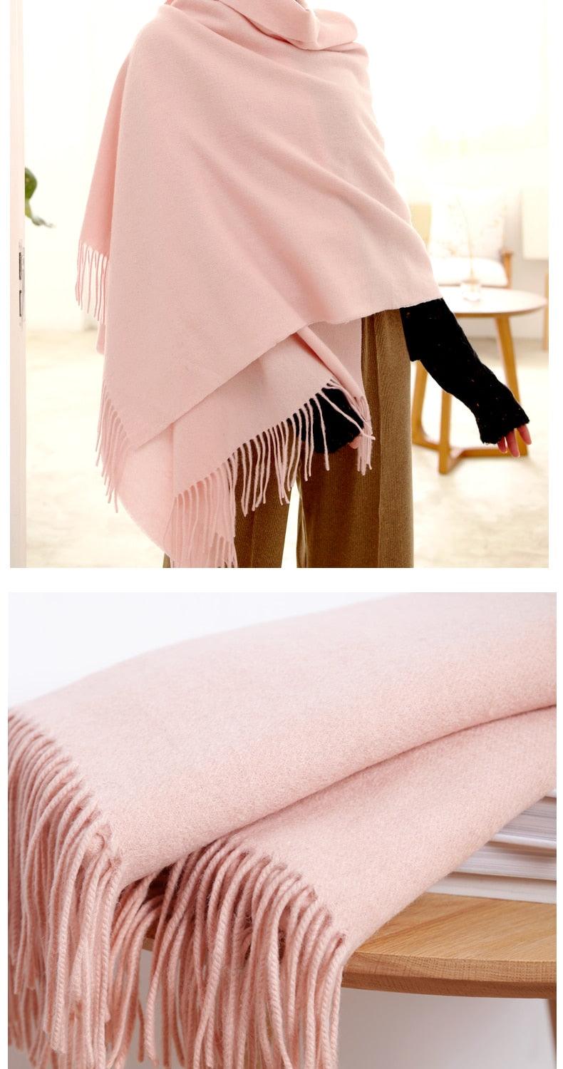 Écharpe D'Hiver En Laine Douce Épaisse Cachemire Léger Élégante Écharpes En Cachemire Escharpe Foulards Châles Légers Hijabs Châles Écharpes Chaudes Pour Femmes