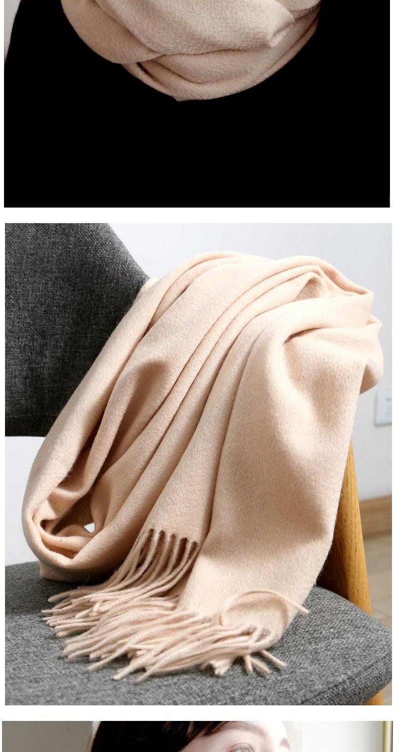 Écharpe D'Hiver En Laine Douce Épaisse Cachemire Léger Élégante Écharpes En Cachemire Escharpe Foulards Châles Légers Hijabs Châles Écharpes Chaudes Pour Femmes