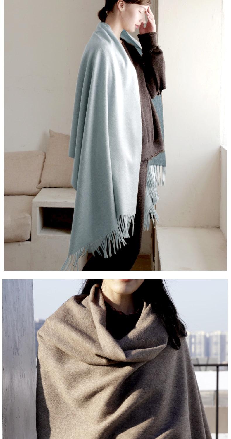 Écharpe D'Hiver En Laine Douce Épaisse Cachemire Léger Élégante Écharpes En Cachemire Escharpe Foulards Châles Légers Hijabs Châles Écharpes Chaudes Pour Femmes