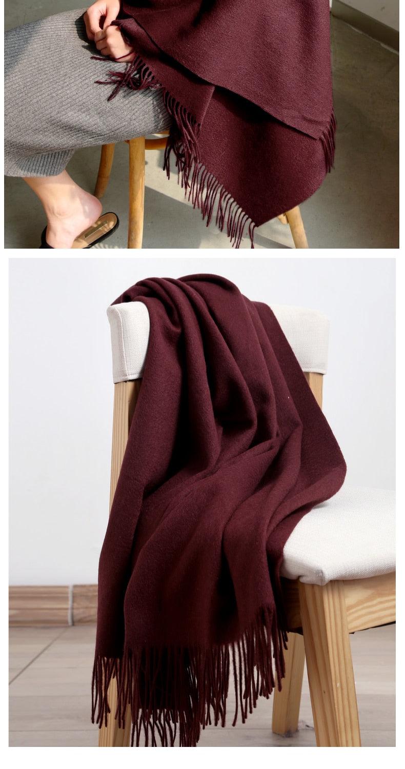 Écharpe D'Hiver En Laine Douce Épaisse Cachemire Léger Élégante Écharpes En Cachemire Escharpe Foulards Châles Légers Hijabs Châles Écharpes Chaudes Pour Femmes