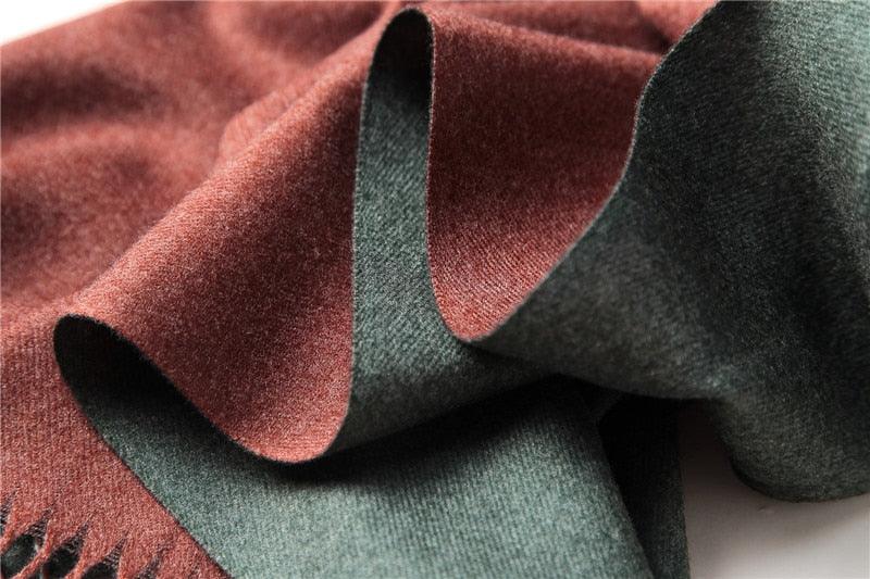 Écharpe d'hiver unie douce en cachemire léger, châle en cachemire, écharpe légère, châle, hijab, châle, écharpe élégante, couverture, bandana à pompons pour femme