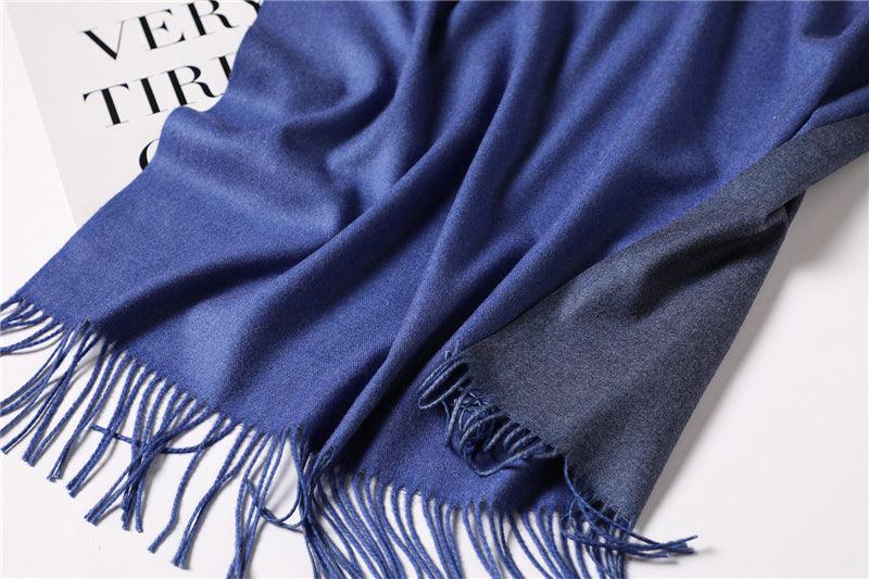 Écharpe d'hiver unie douce en cachemire léger, châle en cachemire, écharpe légère, châle, hijab, châle, écharpe élégante, couverture, bandana à pompons pour femme